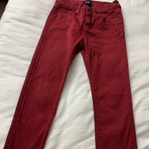 Red size 0 urban outfitters high waisted skinny